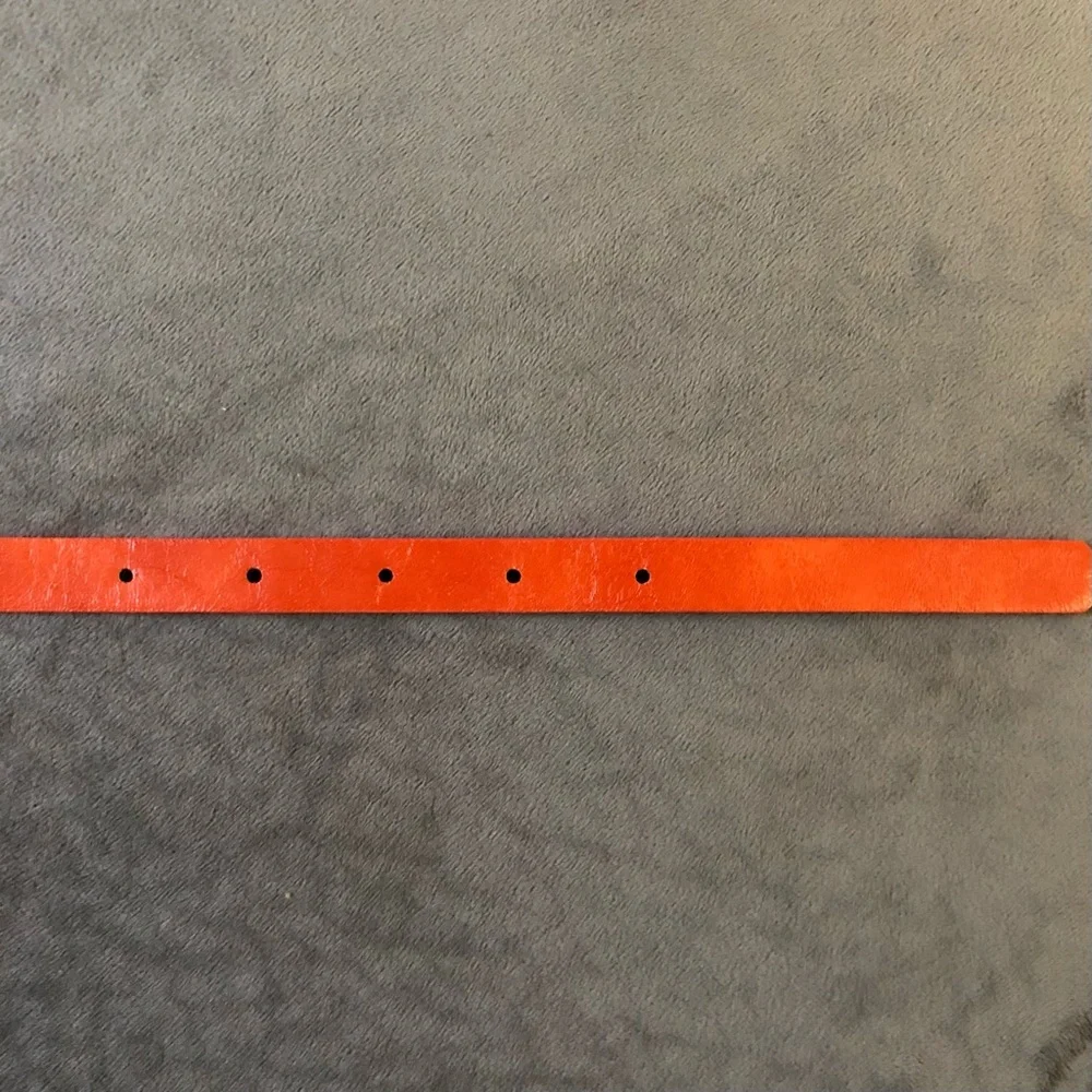 Orange Women’s Belt with Silver Buckle